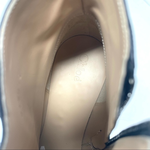 CHLOE Susanna black leather booties, made in Italy, size 39.5 - Picture 12 of 14